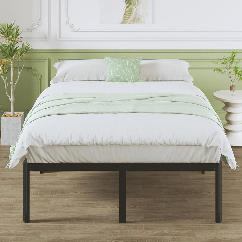 High Bed Frame with Rounded Corner Legs