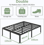 High Bed Frames with Rounded Corner Legs
