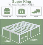 High Bed Frame with Rounded Corners
