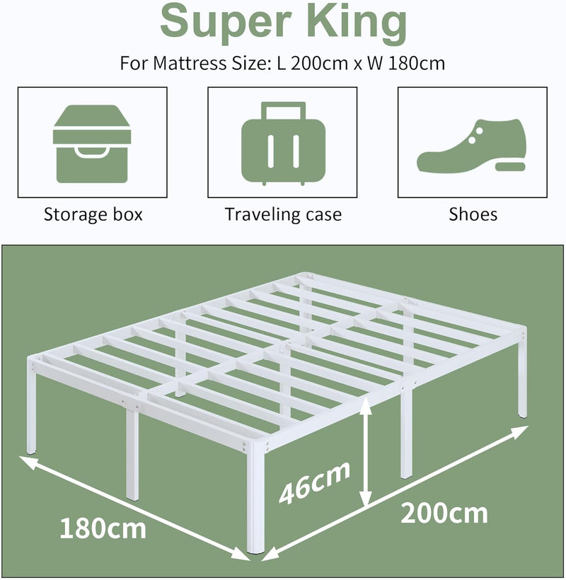 High Bed Frame with Rounded Corners
