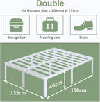 High Bed Frame with Rounded Corners