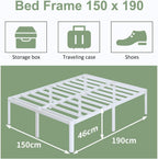 High Bed Frame with Rounded Corners