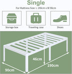 High Bed Frame with Rounded Corners