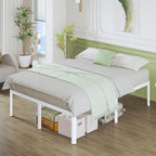 High Bed Frame with Rounded Corners