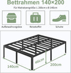 High Bed Frames with Rounded Corner Legs