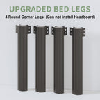 High Bed Frames with Rounded Corner Legs