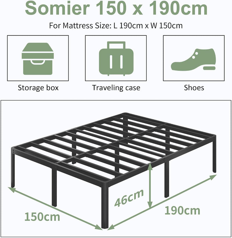 High Bed Frames with Rounded Corner Legs