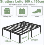 High Bed Frames with Rounded Corner Legs