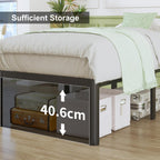 High Bed Frames with Rounded Corner Legs