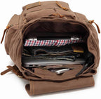 High Capacity Canvas Vintage Backpack for School Hiking
