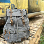 High Capacity Canvas Vintage Backpack for School Hiking
