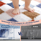High Pile Fluffy Rug Shaggy with Geometric Pattern