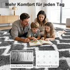 High Pile Fluffy Rug Shaggy with Geometric Pattern