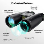 High Power 12x42 Binoculars for Adults with Prism