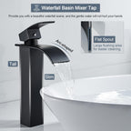 High Rise Basin Mixer Taps Square Monobloc Tap