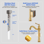 High Rise Basin Mixer Taps Square Monobloc Tap