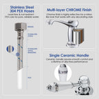High Rise Basin Mixer Taps Square Monobloc Tap