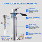 High Rise Basin Mixer Taps Square Monobloc Tap