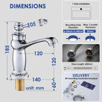 High Rise Basin Mixer Taps Square Monobloc Tap
