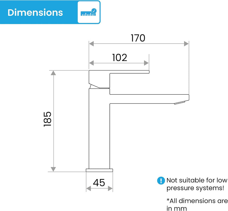 High Tap for the Bathroom in Stream Design