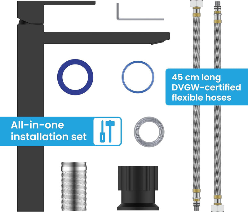 High Tap for the Bathroom in Stream Design