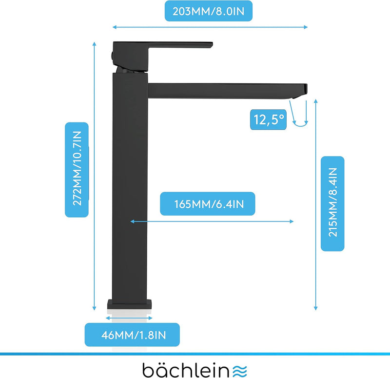 High Tap for the Bathroom in Stream Design