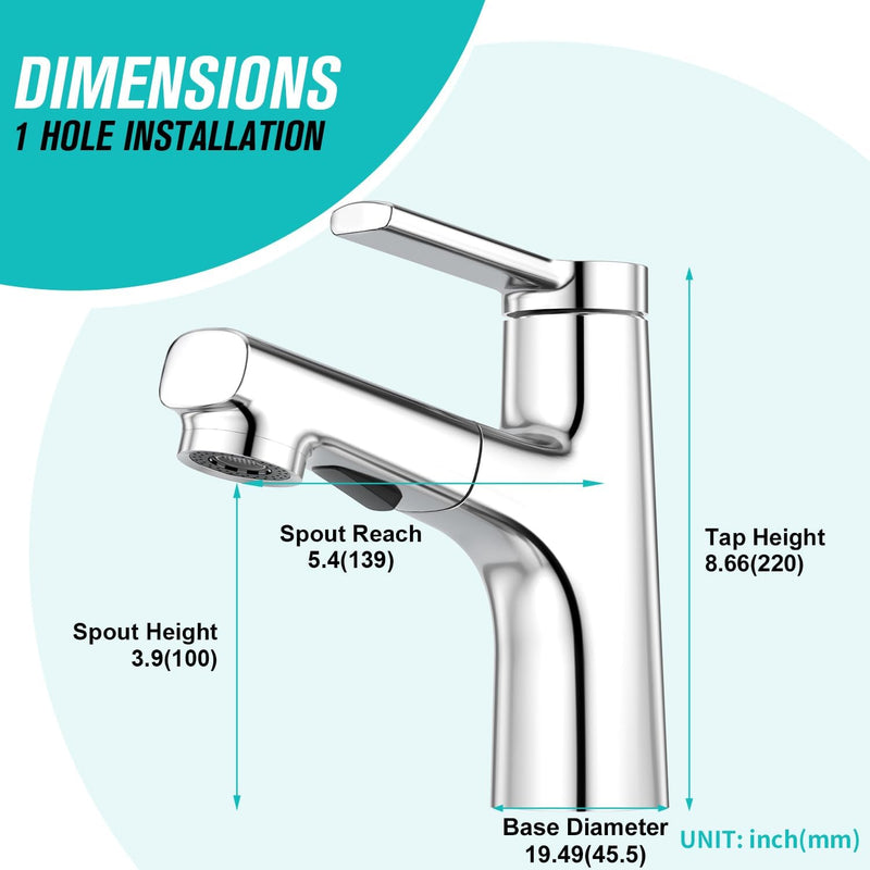 High Wash Basin Mixer Tap for Countertop Washbasin