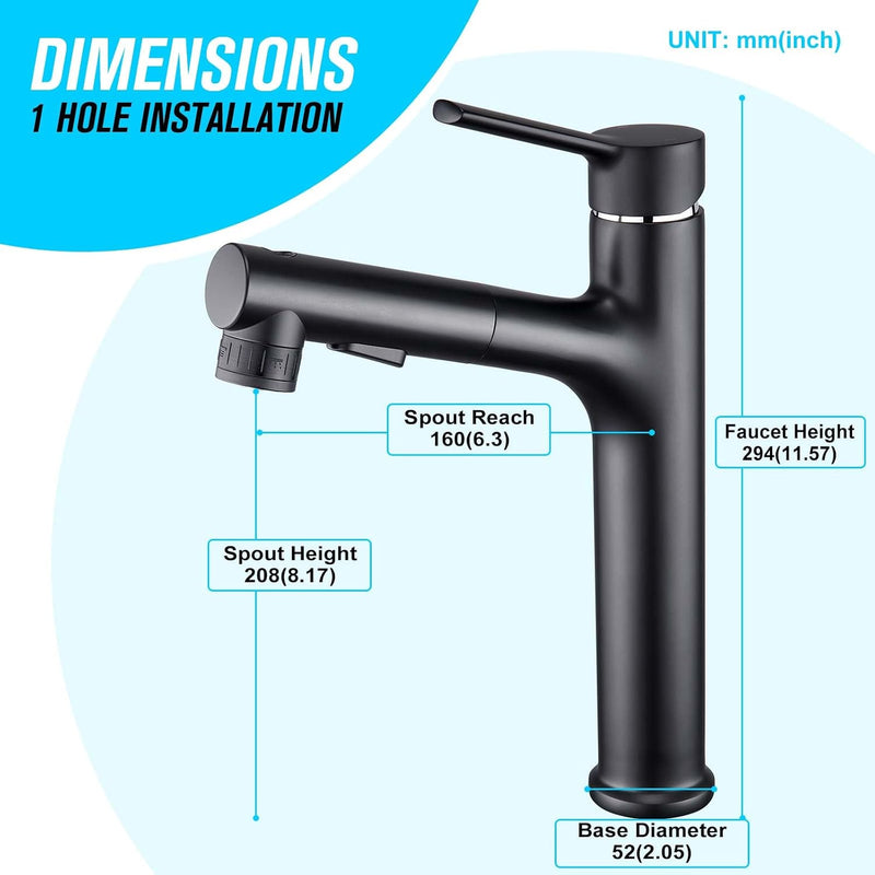 High Wash Basin Mixer Tap for Countertop Washbasin