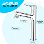 High Wash Basin Mixer Tap for Countertop Washbasin