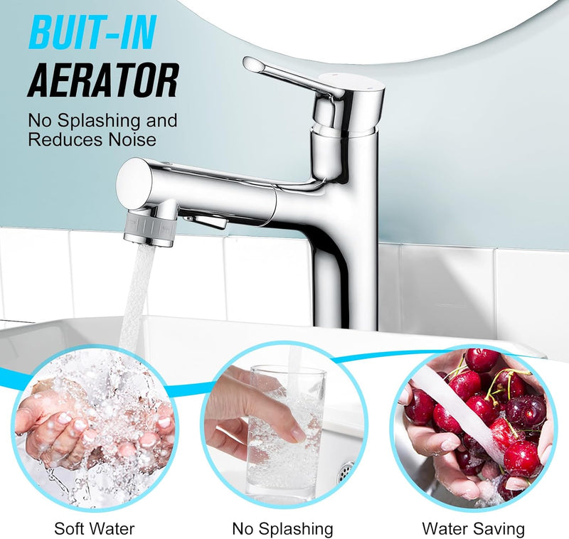 High Wash Basin Mixer Tap for Countertop Washbasin