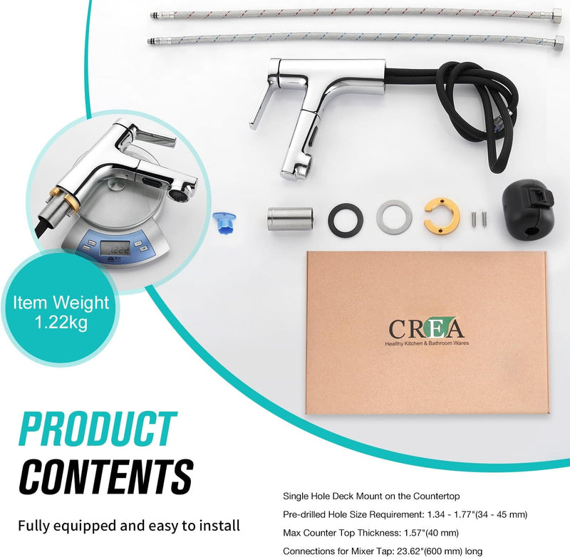 High Wash Basin Mixer Tap for Countertop Washbasin