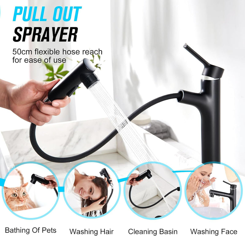 High Wash Basin Mixer Tap for Countertop Washbasin