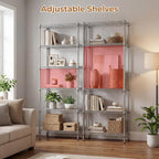 6-Tier Wire Shelving Unit with Wheels