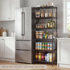 6-Tier Wire Shelving Unit with Wheels