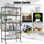6-Tier Wire Shelving Unit with Wheels