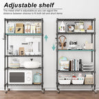 6-Tier Wire Shelving Unit with Wheels