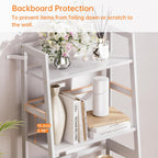 Ladder Shelf 4 Tier Bookshelf Freestanding Bathroom Storage