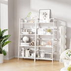 Ladder Shelf 4 Tier Bookshelf Freestanding Bathroom Storage
