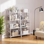 Ladder Shelf 4 Tier Bookshelf Freestanding Bathroom Storage