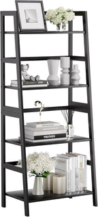 Ladder Shelf 4 Tier Bookshelf Freestanding Bathroom Storage