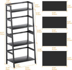 Ladder Shelf 4 Tier Bookshelf Freestanding Bathroom Storage