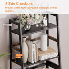 Ladder Shelf 4 Tier Bookshelf Freestanding Bathroom Storage