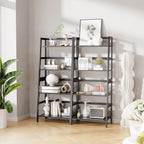 Ladder Shelf 4 Tier Bookshelf Freestanding Bathroom Storage