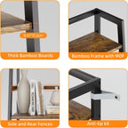 Ladder Shelf 4 Tier Bookshelf Freestanding Bathroom Storage