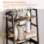 Ladder Shelf 4 Tier Bookshelf Freestanding Bathroom Storage