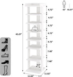 Home Bi 8-Tier Narrow Shoe Rack Corner Tower
