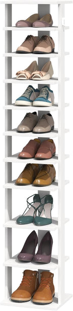 Home Bi 8-Tier Narrow Shoe Rack Corner Tower
