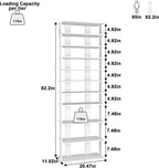 Home Bi 8-Tier Narrow Shoe Rack Corner Tower