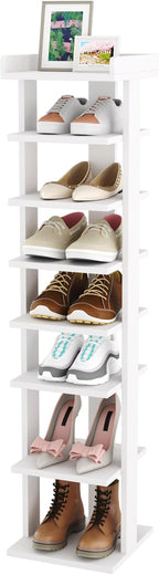 Home Bi 8-Tier Narrow Shoe Rack Corner Tower