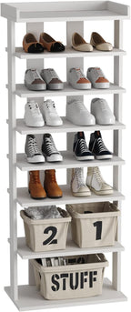 Home Bi 8-Tier Narrow Shoe Rack Corner Tower